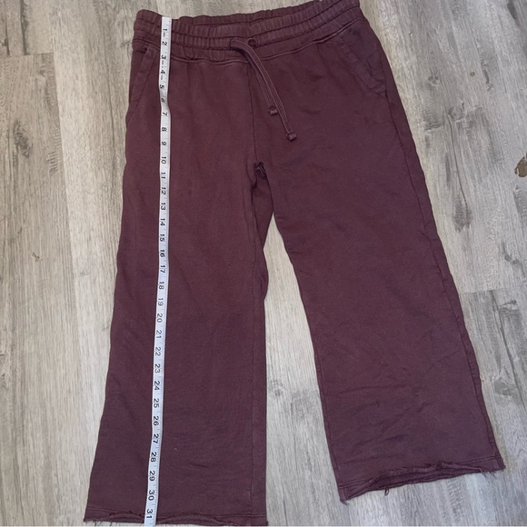 Pact Organic Cotton Cropped Wide Leg Mid Rise Sweats Size XS Purple SEE DESC - Picture 14 of 16